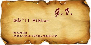 Gáll Viktor névjegykártya